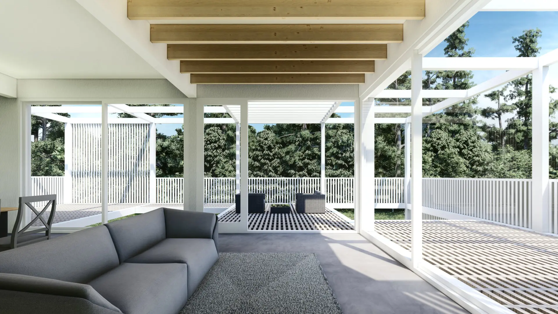 Hétvégi ház 3D látványterv megoldás